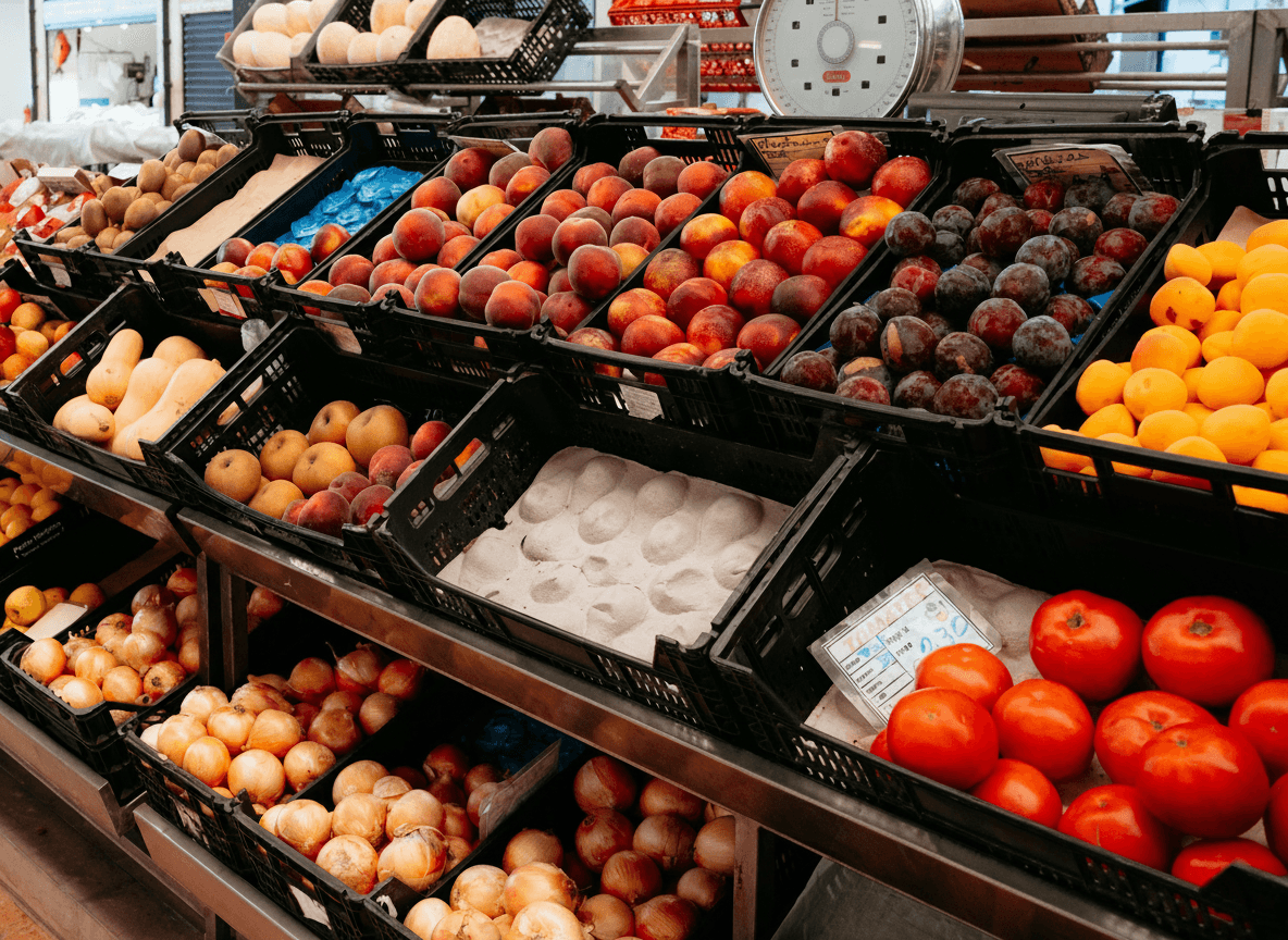 Grocery store produce section